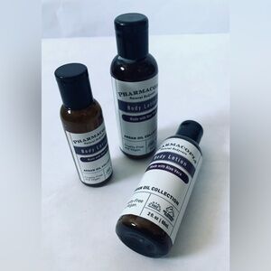3 - Pharmacopia Body Lotion Argan Oil Aloe Vera travel 2 - 2oz, 1 - 1 Oz